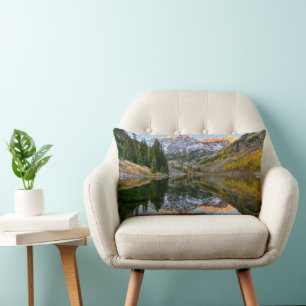 Coussin Rectangle Eau Maroon Bells Lake Aspen Trees
