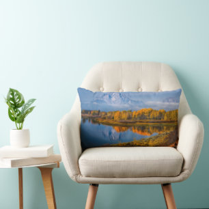 Coussin Rectangle Eau   Oxbow Bend Jackson Wyoming