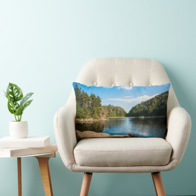 Coussin Rectangle Eau | Spruce Lake Québec, Canada (Chaise)