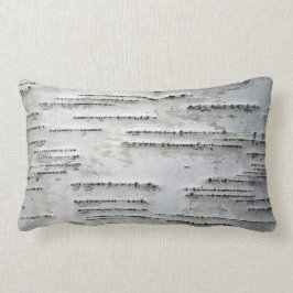 Coussin Rectangle Écorce blanche, grise et noire