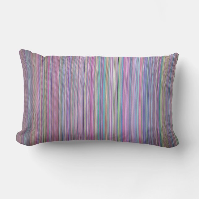 Coussin Rectangle Écran plat cassé rainbow strié (Recto)