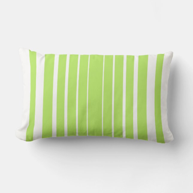Coussin Rectangle Écrans Lime Vert Blanc Vertical Jeu d'oreiller (Recto)