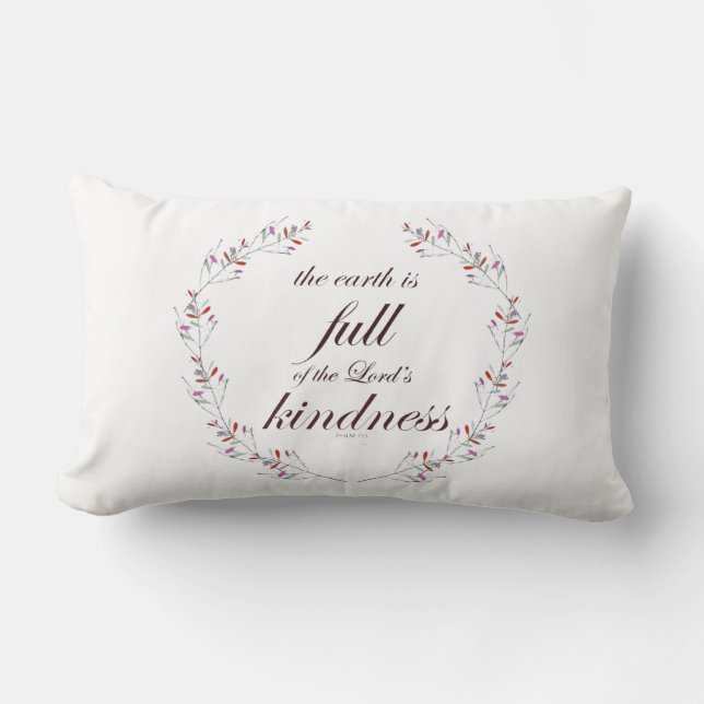 Coussin Rectangle Écriture, Psaume 33, Pleine Bonté (Recto)