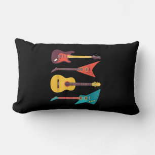 Coussin Rectangle Electric Guitar and Acoustic Guitar Musician Venin