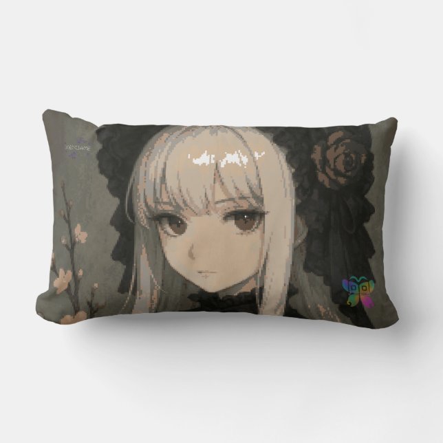 Coussin Rectangle Elegance of the Midnight Blossom Maiden Mouse Pad (Recto)