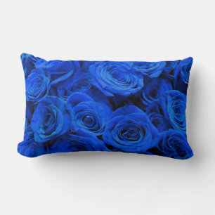 Coussin Rectangle Elégant bleu rose bleu fleurs bleu bleu bleu flora