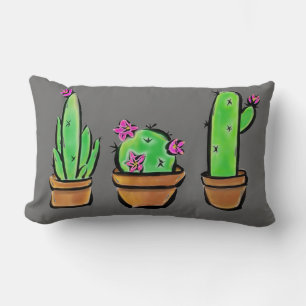 Coussin Rectangle Élégant boho Cactus cactus cactus succulents