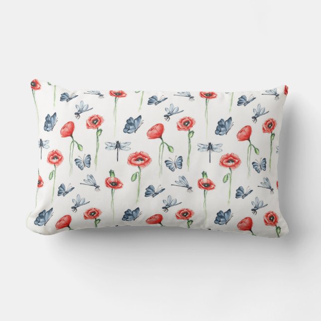 Coussin Rectangle Élégant chic floral (Recto)