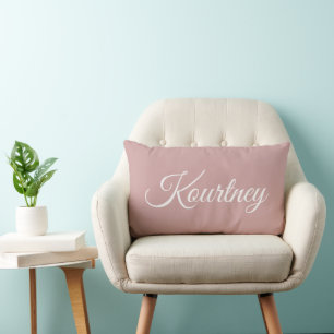 COUSSIN RECTANGLE ÉLÉGANT CLASSIQUE MODERNE STYLÉ ROSE FONCÉ SUR MES