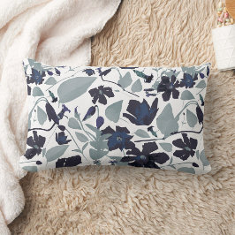 Coussin Rectangle Elégant Clematis Vin Floral Aquarelle