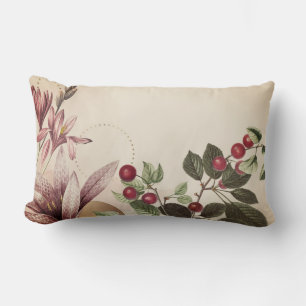 Coussin Rectangle Elégant Cottage Cherry Design botanique