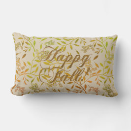 Coussin Rectangle Élégant feuillage d'automne personnalisé