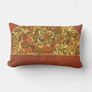 Coussin Rectangle Élégant livre d'antiquités, Motif de swirl orné