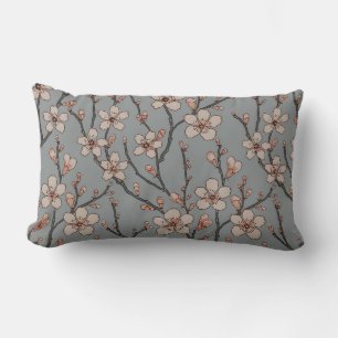 Coussin Rectangle Élégant Motif Fleur rose Douce Fleur Fleur de Ceri