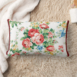 Coussin Rectangle Elégant motif floral avec élément de design Rose