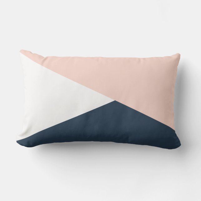 Coussin Rectangle Élégant rougissent les triangles géométriques de (Recto)