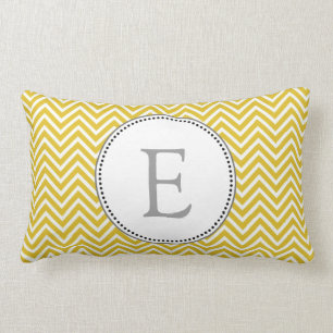 Coussin Rectangle Élégant zigzag chevron jaune ensoleillé classique
