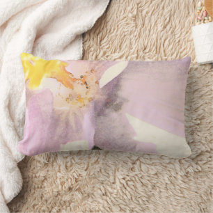 Coussin Rectangle Elégante Fleur d'aquarelle rose Crocus