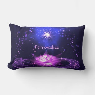Coussin Rectangle Elégante Fleur de cristal de lotus de cristal de z