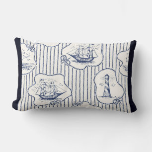 Coussin Rectangle Élément marin Noeuds de navire Balises de mer Phar