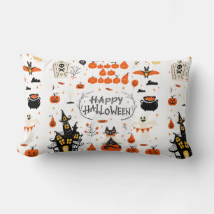 Coussin Rectangle Eléments de design Halloween. Cliparts d'Hallowee