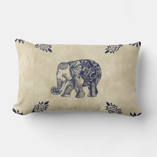 Coussin Rectangle Éléphant simple (Recto)