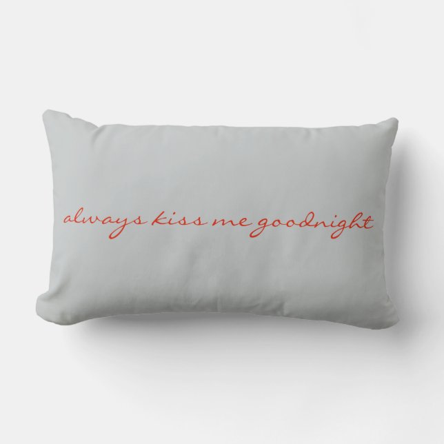 Coussin Rectangle Embrassez-toujours moi bonne nuit le carreau du (Recto)