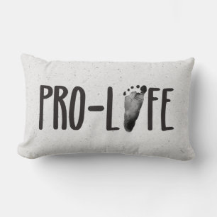 Coussin Rectangle Empreinte bébé Pro-Life