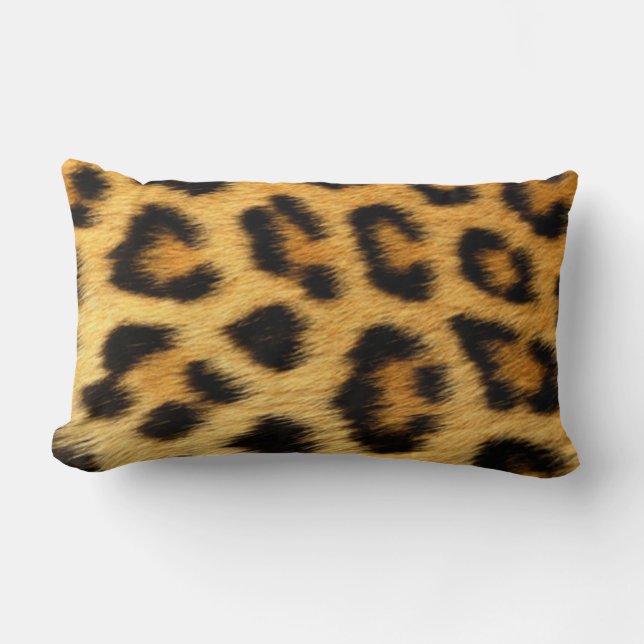 Coussin Rectangle Empreinte de léopard (Recto)