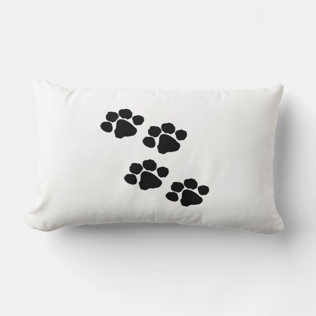 Coussin Rectangle Empreintes de pattes animaux (Recto)
