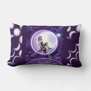 Coussin Rectangle Enfant de lune violette
