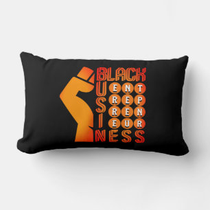Coussin Rectangle Entrepreneur d'affaires noir élégant