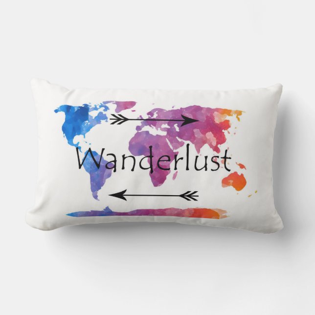 Coussin Rectangle Envie de voyager (Recto)