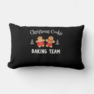 Coussin Rectangle Équipe de cuisine de Noël homme en pain d'épices