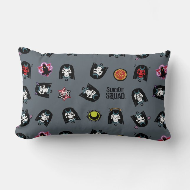 Coussin Rectangle Équipe de suicide | Motif Emoji Enchantress (Recto)