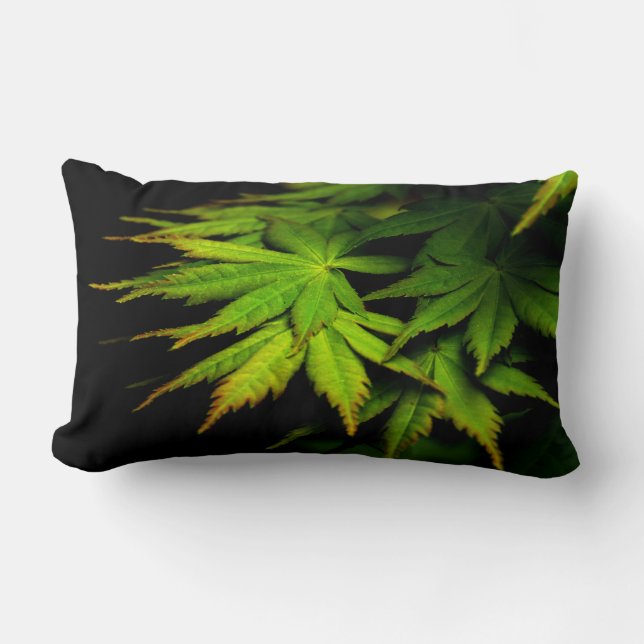 Coussin Rectangle Érable japonais au printemps (Recto)