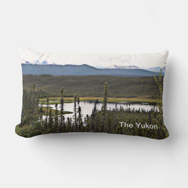 Coussin Rectangle Étang Yukon (Recto)