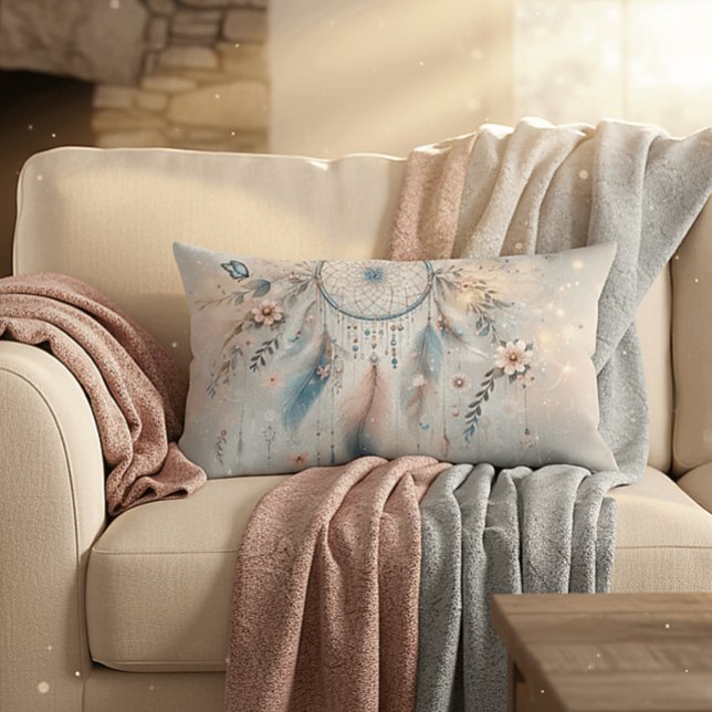 Coussin Rectangle Ethereal Boho Dreamcatcher (Ethereal Boho Dreamcatcher Lumbar Pillow)
