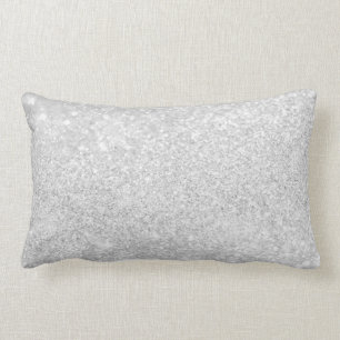 Coussin Rectangle Étincelle argentée de parties scintillantes