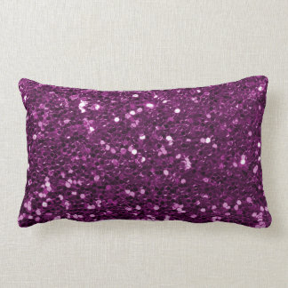 Coussin Rectangle Étincelles pourpres de parties scintillantes de