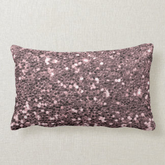 Coussin Rectangle Étincelles roses de parties scintillantes de Faux