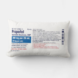 Coussin Rectangle Étiquette amusante de Propofol médical