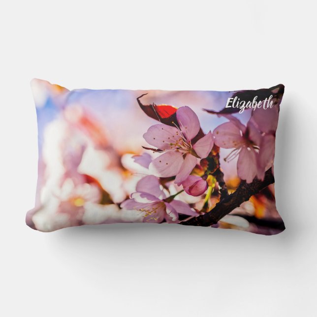 Coussin Rectangle Étonnante floraison de Sakura (Recto)
