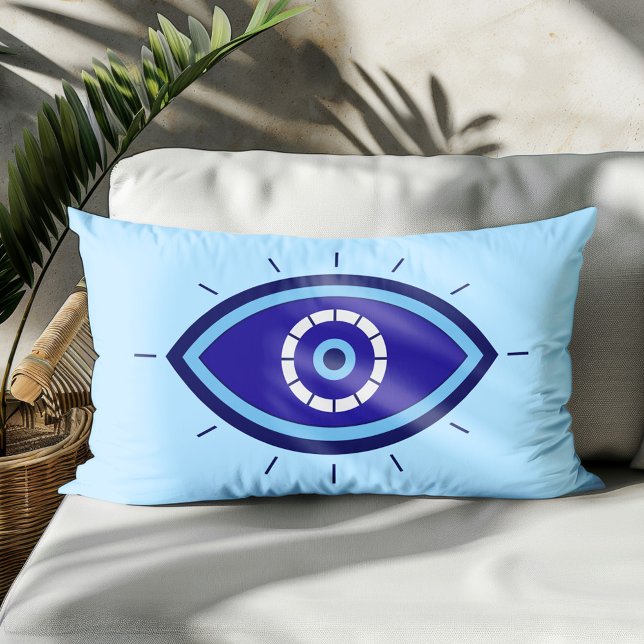 Coussin Rectangle Evil Eye Blue Boho Decor Accent Throw  (Créateur téléchargé)