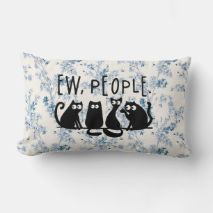 Coussin Rectangle Ew Les Gens Drôles Chats Noirs Mignons