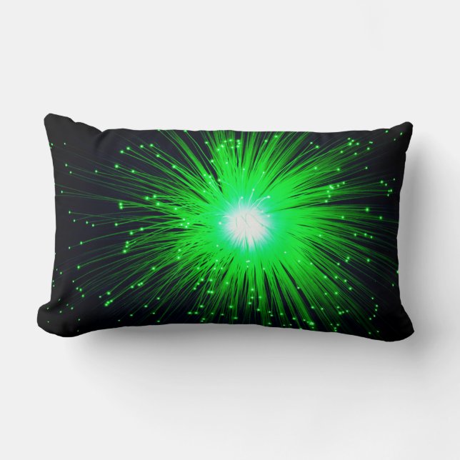 Coussin Rectangle Explosion verte (Recto)