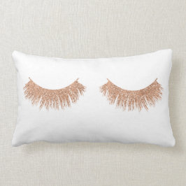 Coussin Rectangle Eyelashes Design Moderne Maquillage Glam Jeu d'ore