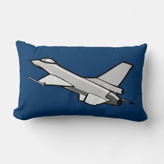 Coussin Rectangle F16 Fighting Falcon Fighter Jet en vol (Recto)