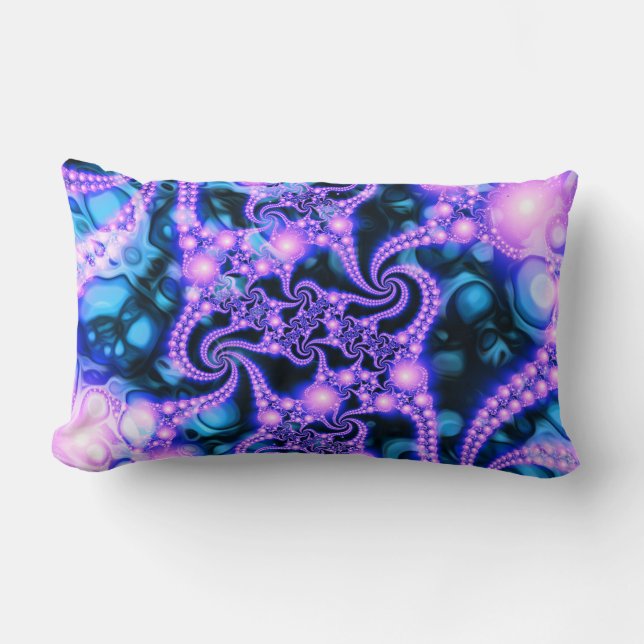 Coussin Rectangle Faire partie (cool) - fractale psychédélique (Recto)