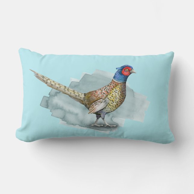Coussin Rectangle Faisan commun (Recto)